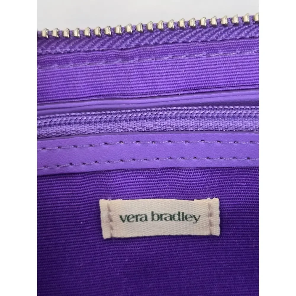 Vera Bradley NWT Essential Continental Wallet Cotswolds Dahlia purple silver - Picture 5 of 14